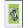 Liberté Chérie™ | <b>Affiche Pop Art Féministe Statut Libéré Vert</b>