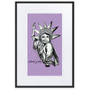 Liberté Chérie™ | <b>Affiche Pop Art Féministe Encadrée Statut : Libéré</b>