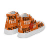 Liberté Chérie™ | <b>Baskets Féministes Hautes En Toile Homme Votez Frida Orange</b>