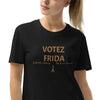 Liberté Chérie™ | <b>Robe T-Shirt Féministe Brodée Votez Frida</b>