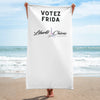 Liberté Chérie™ | <b>Serviette Féministe Votez Frida Blanche</b>