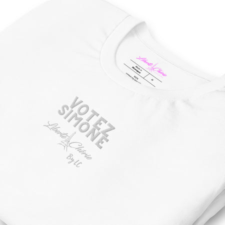 Liberté Chérie™ | <b>T-shirt Féministe Brodé Unisexe Votez Simone</b>