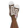 Liberté Chérie™ | <b>Baskets Féministes Hautes En Toile Femme Votez Simone Marron</b>