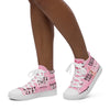 Liberté Chérie™ | <b>Baskets Féministes Hautes En Toile Femme Votez Coco Rose</b>